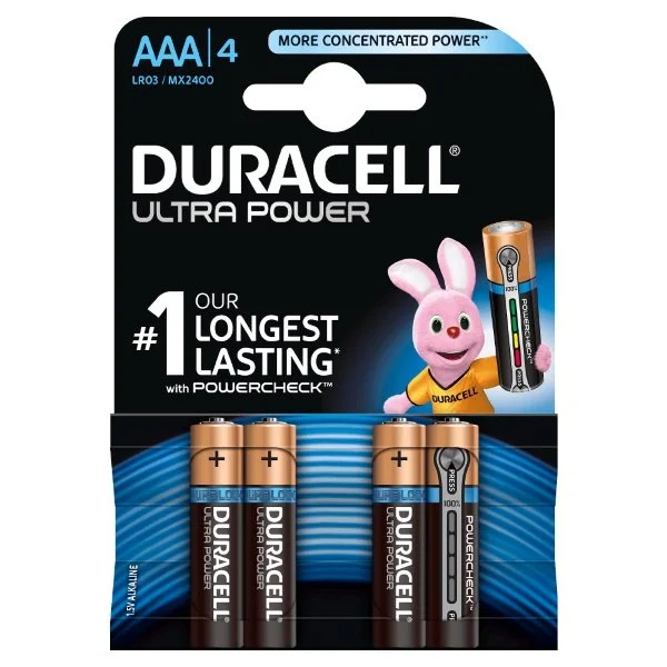 Piles Duracell Ultra Power AAA LR03 - MABOX - Informatique